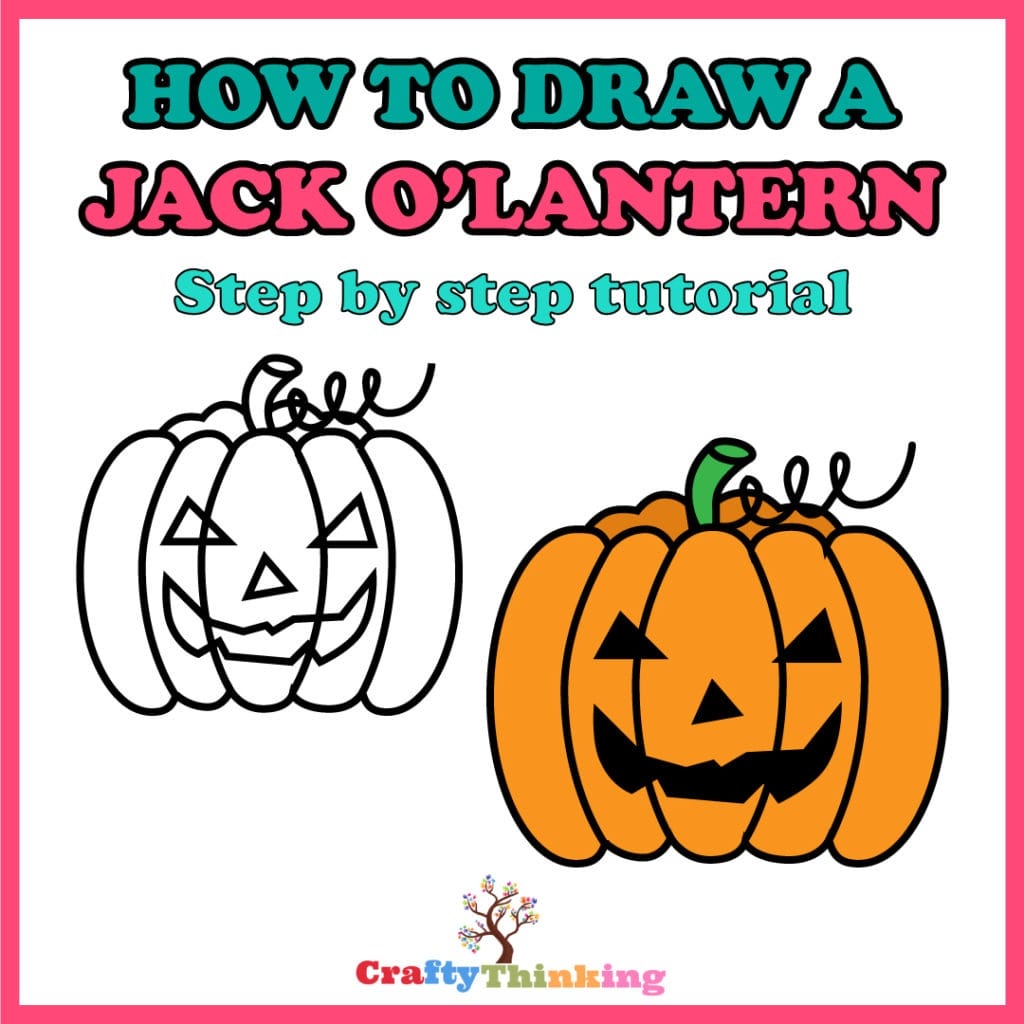 How to draw a jack o lantern