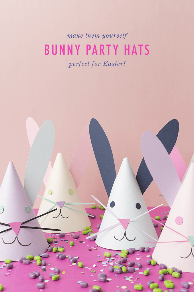 DIY bunny party hats