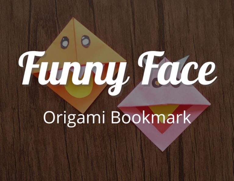 How to make a Funny Face Origami Bookmark with Free Flip Book