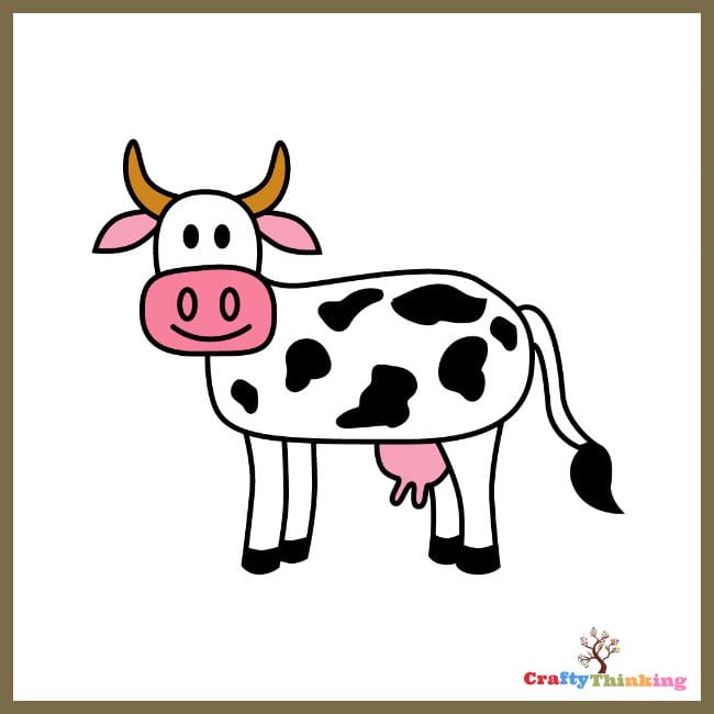 Simple Cow Drawing for Beginners - YouTube