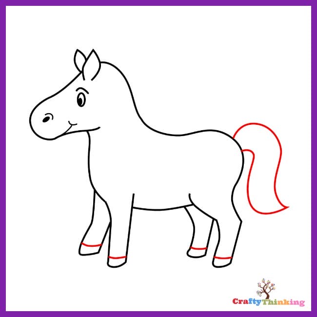 Vector drawing of a black and white horse, cut out and ready for coloring,  teaching drawing and coloring for children, vector illustrator. - Vector  #12155 - Stock Vectors - Exclusive Gulf Arab