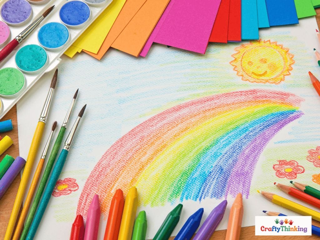 Cool drawings | Rainbow drawing, Color pencil art, Colorful drawings