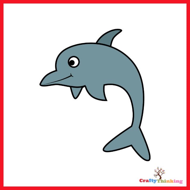 Dolphin | Art drawings for kids, Easy drawings, Easy doodles drawings