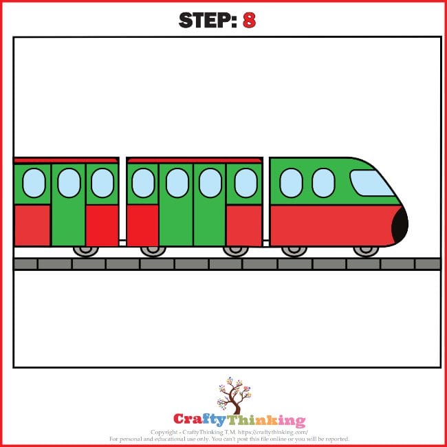 How To Draw Train Step by Step - YouTube