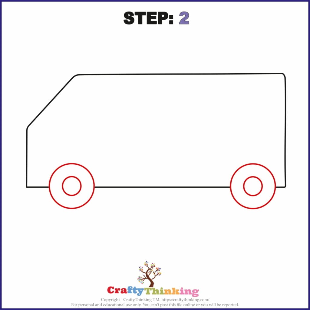 Cartoon van Outline Drawing Images, Pictures