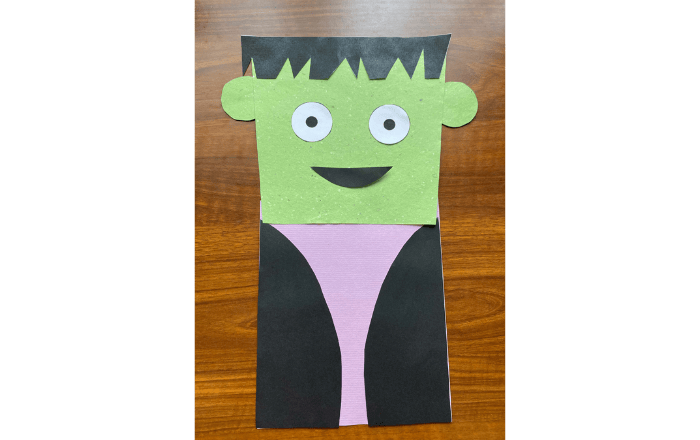 Frankenstein Paper Bag Puppet