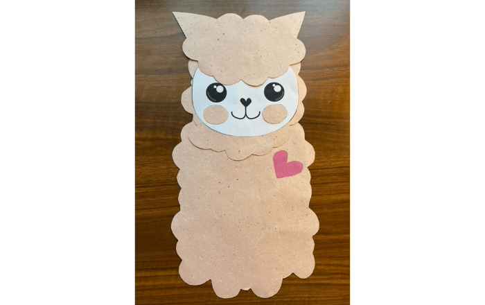 Llama Paper Bag Puppet