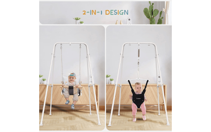 RAGOZONERY 2 in 1 Baby Jumper with Toddler Swing, Baby Jumpers