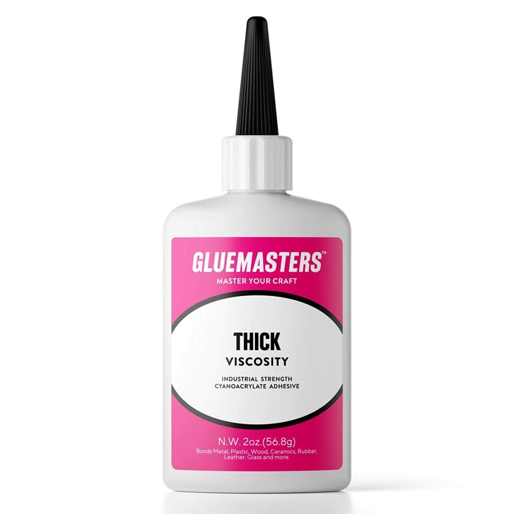 Professional Grade Cyanoacrylate (CA) Super Glue by GLUE MASTERS - 56 Grams - Thick Viscosity Adhesive for Plastic, Wood & DIY Crafts