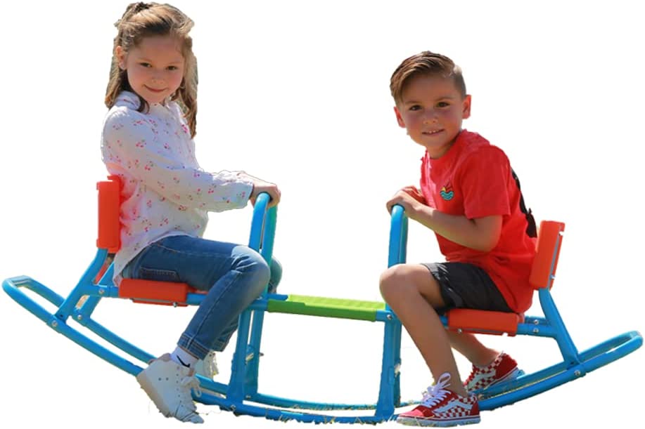Kids Teeter Totter Outdoor Seesaw Play Children, Boys, Girls, Kid, Youth Ride ON Toy Living Room, Lawn, Backyard, Playground Gifts, Party Ages 3 4 5 6 Rocking HIGH Chair