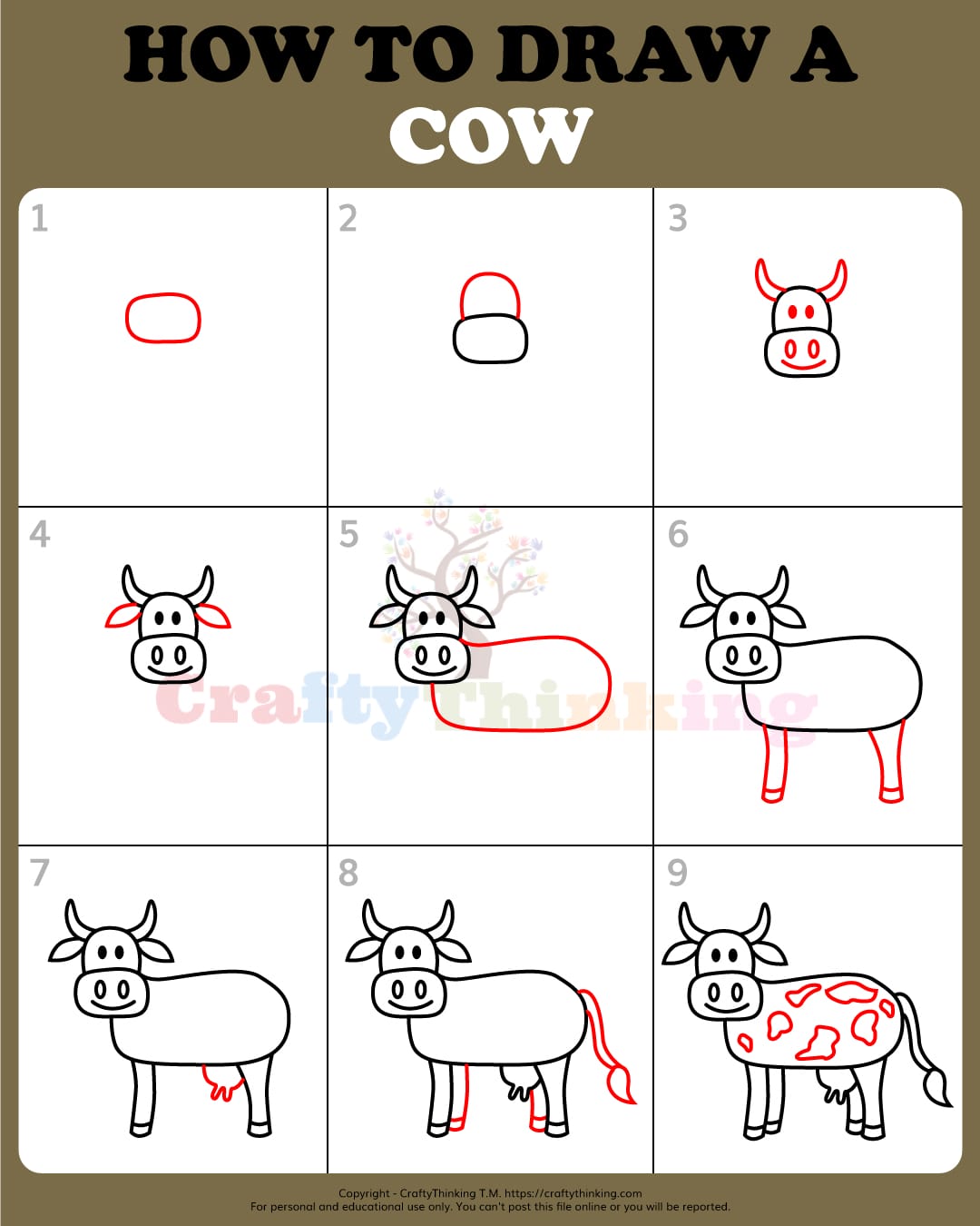 Line Drawing of Cow -Simple line Vector - Stock Illustration [31931862] -  PIXTA