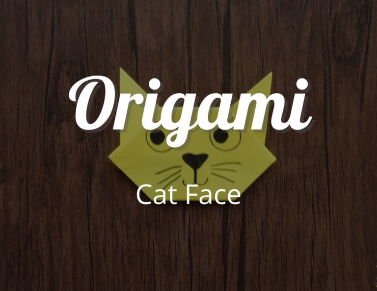 How to make an Easy Origami Cat Face with Free Flip Book