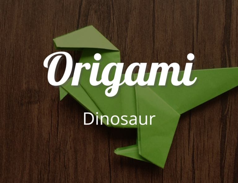 How to make an Easy Origami Dinosaur with Free Flip Book