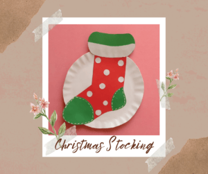 Christmas Stocking Paper Plate Craft
