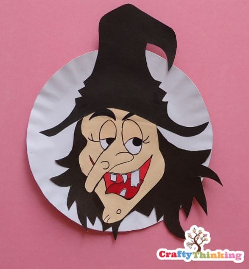 Paper Plate Witch Template