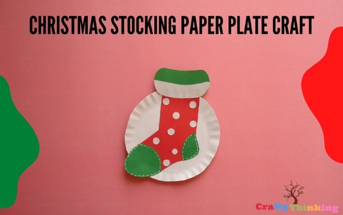 christmas stocking paper plate
