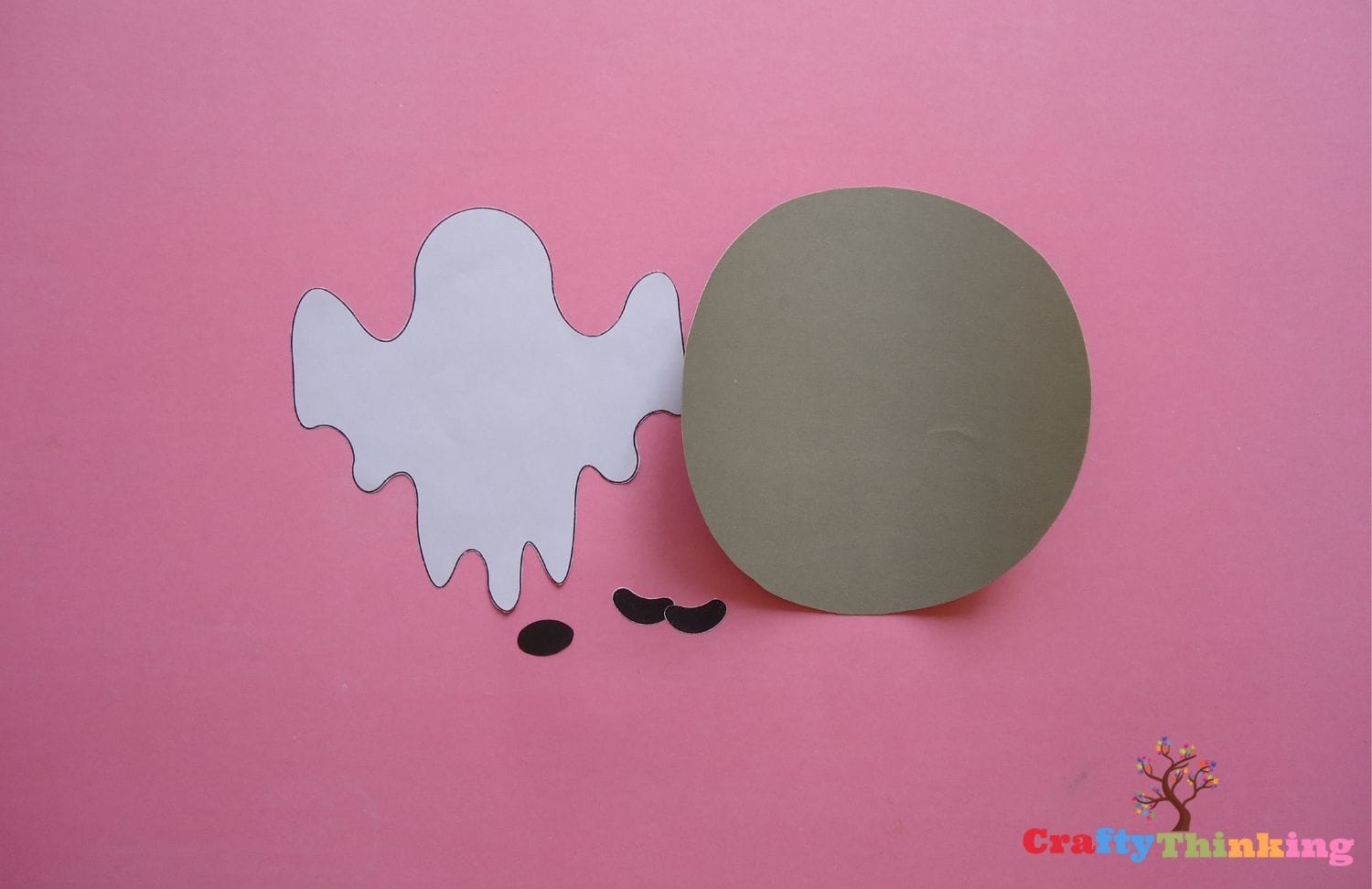 How to Make a Spooky Paper Plate Ghost Template Monster Craft