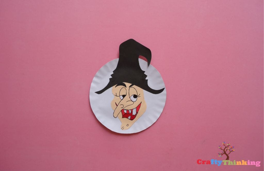 Paper Plate Witch Template