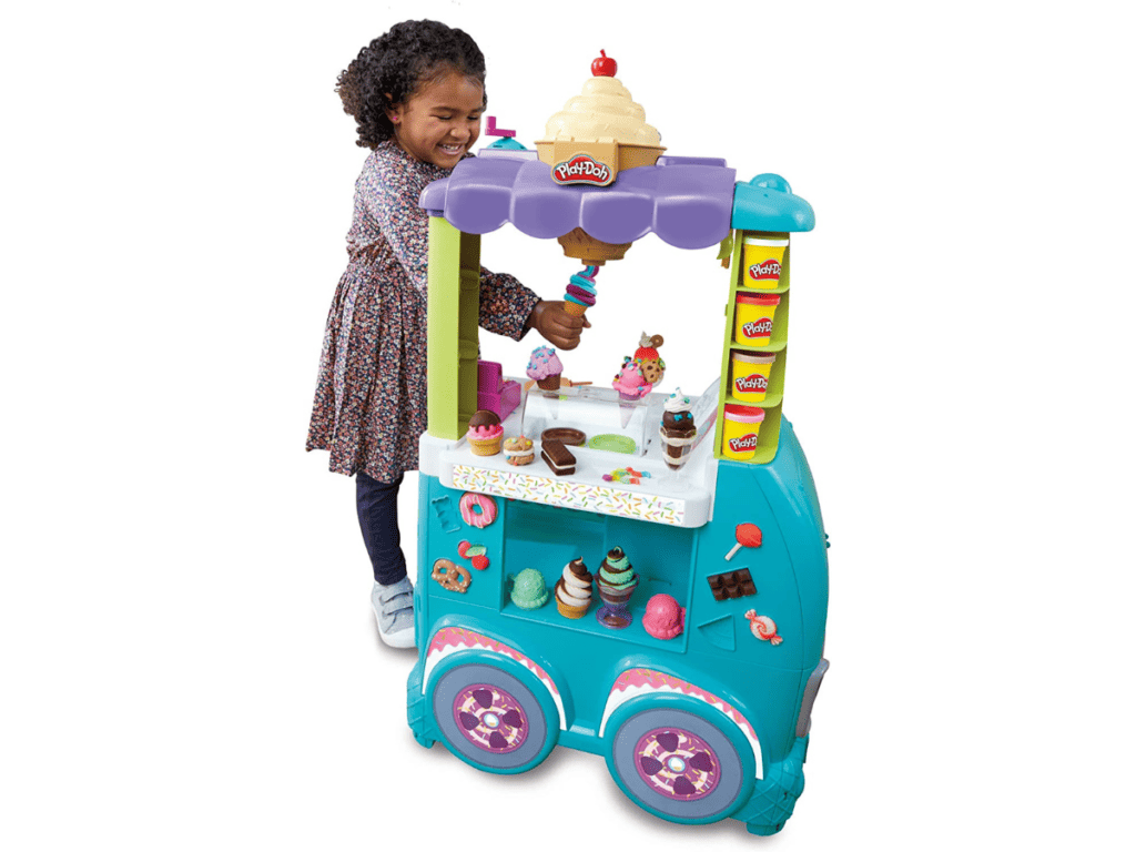 Play-Doh Kitchen Creations Ultimate Ice Cream Truck Toy Playset, Food Truck Toys for Kids, 27 Accessories, 12 Cans, Preschool Toys for 3 Year Old Girls & Boys and Up, Non-Toxic