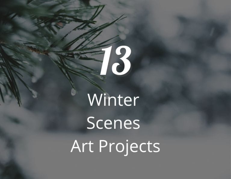 13 Winter Scenes Art Projects: Beautiful Winter Art Projects