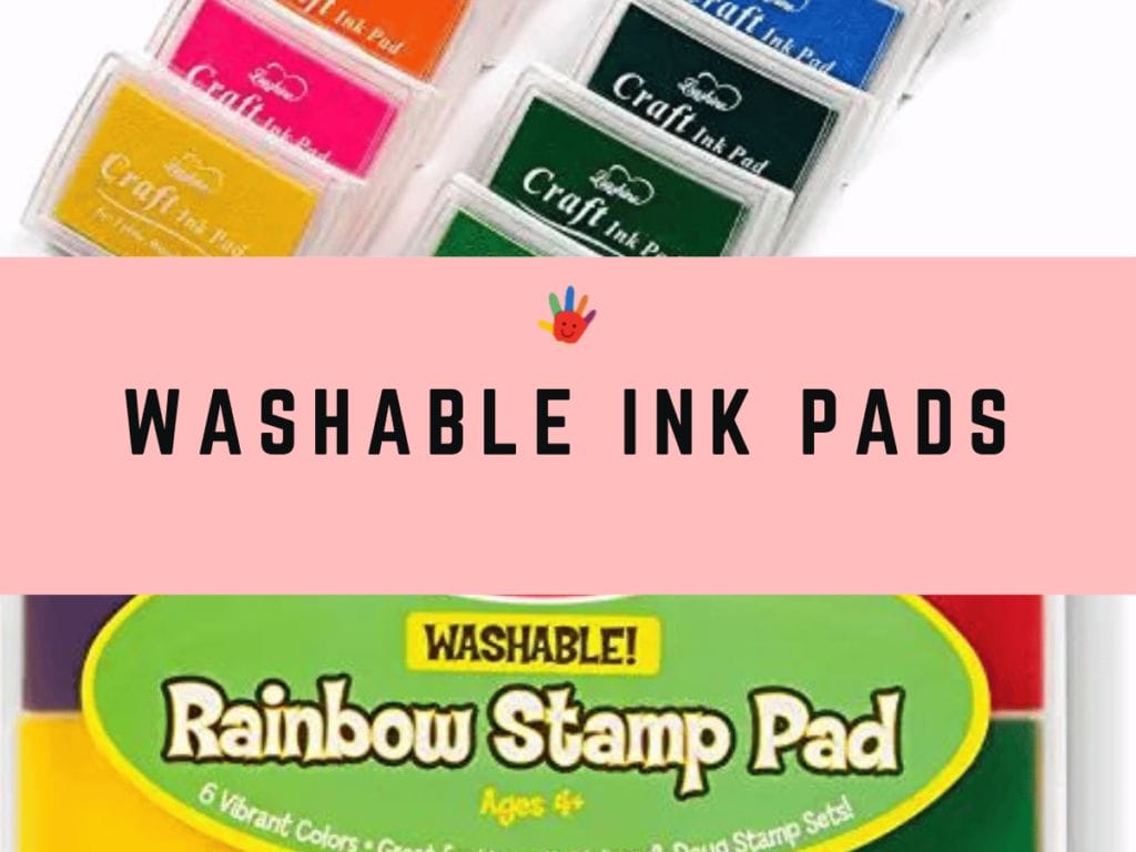 7 Large round Craft Ink Pads- 8 Colors Rainbow DIY Fingerprint