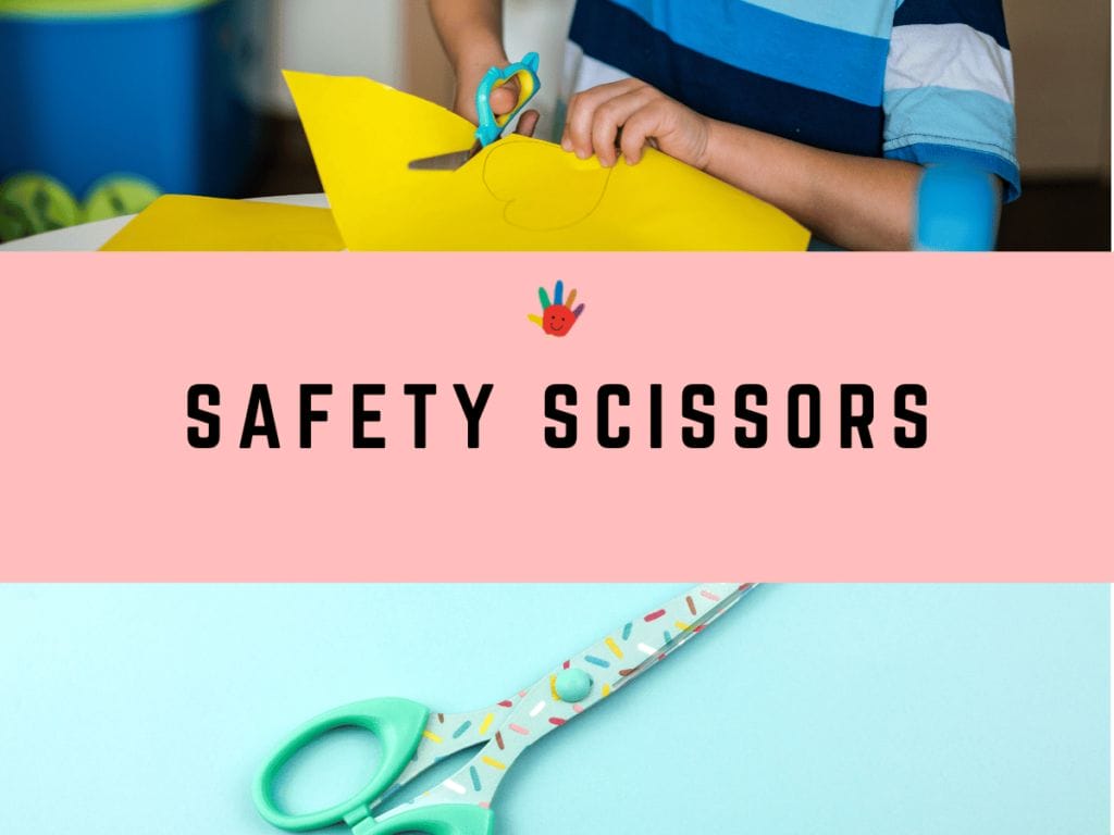 LovesTown Preschool Training Scissors,4Pcs Children Safety Pre-School  Safety Scissors Art Craft Scissors