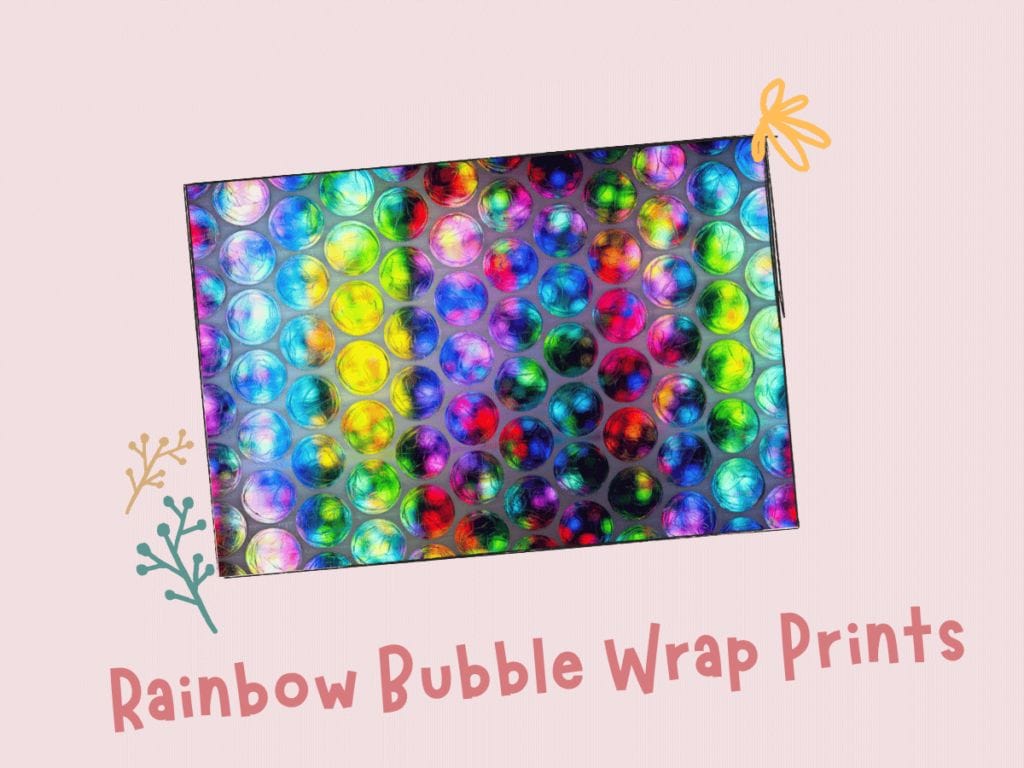 Rainbow Bubble Wrap Prints