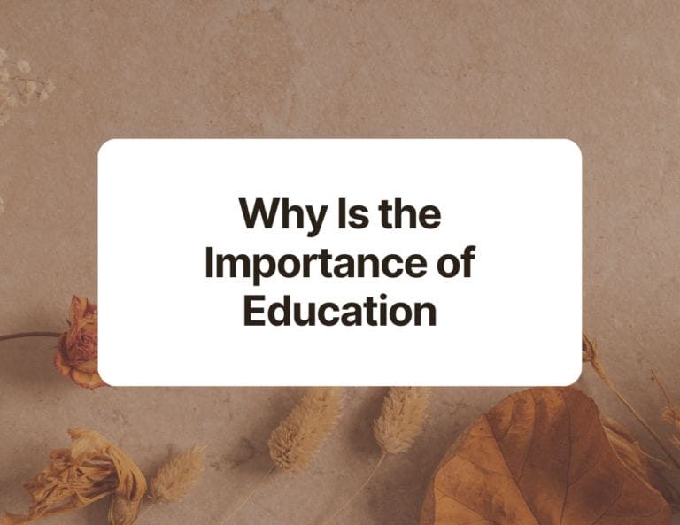 why is the importance of education