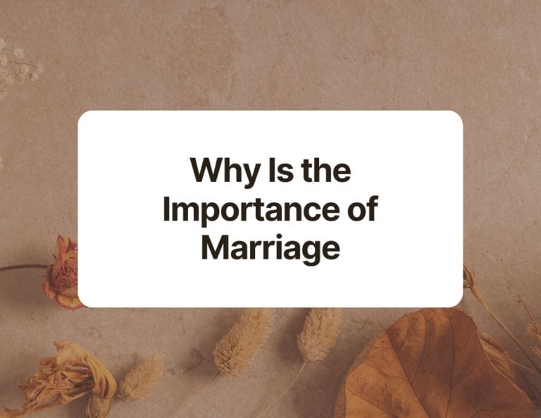 why is the importance of marriage