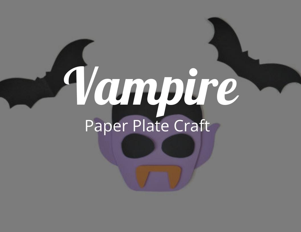 How to Make a Vampire Paper Plate Craft - Halloween Monster Craft
