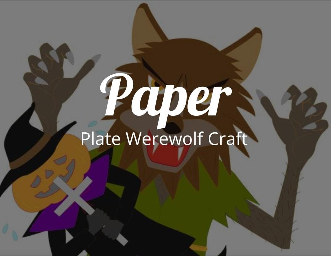 How to Make a Halloween Paper Plate Werewolf Craft - Monster Activity