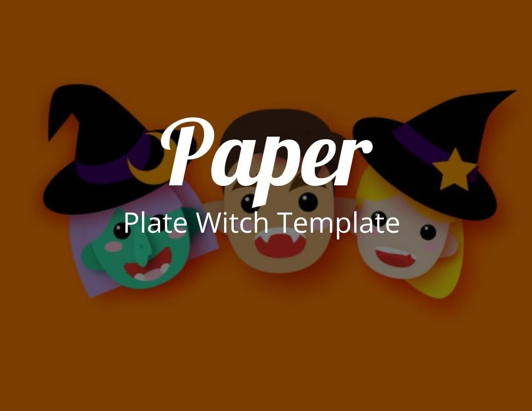 How to Make a Trick or Treat Paper Plate Witch Template - Halloween Craft