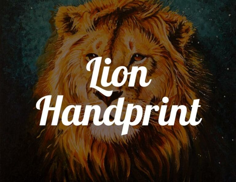 Easy Lion Handprint Craft with Free Template!