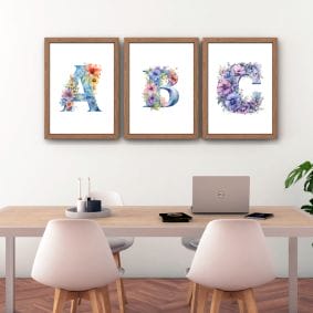 Watercolor Alphabet Print
