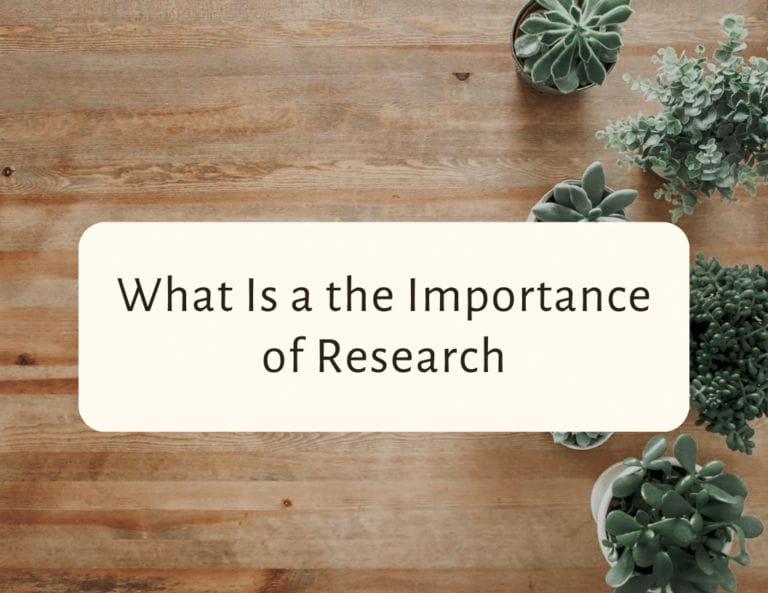 what is a the importance of research