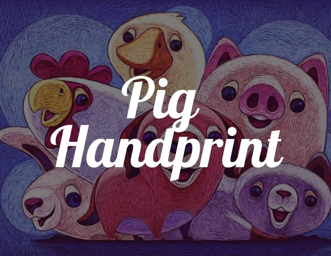 Cool Pig Handprint Craft with Free Template!