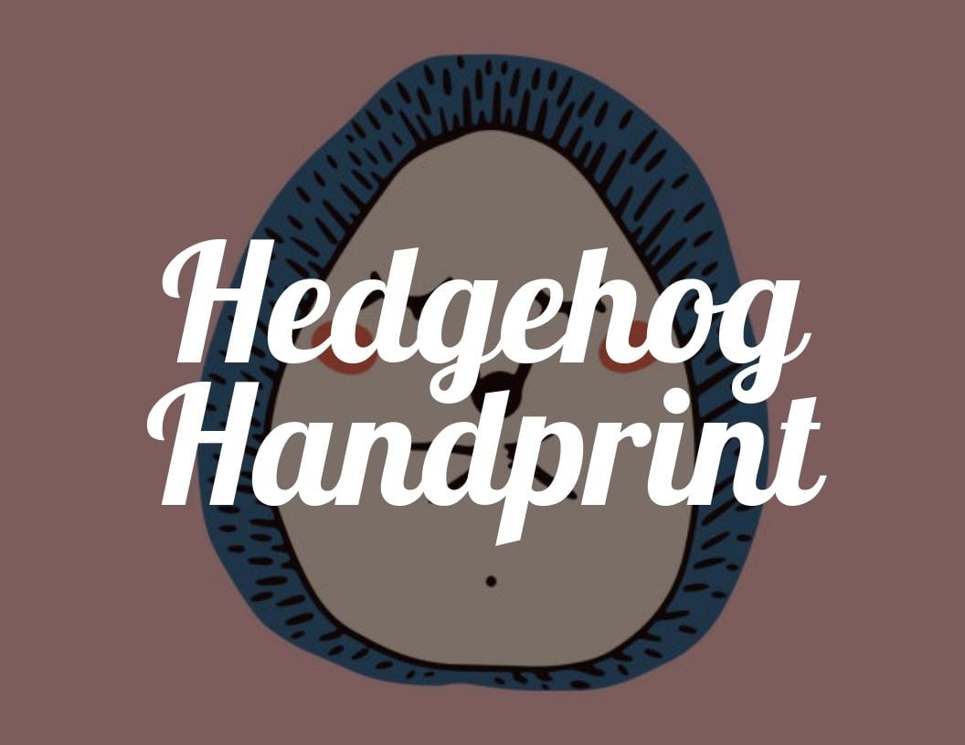 Fun Hedgehog Handprint Craft with Free Template!