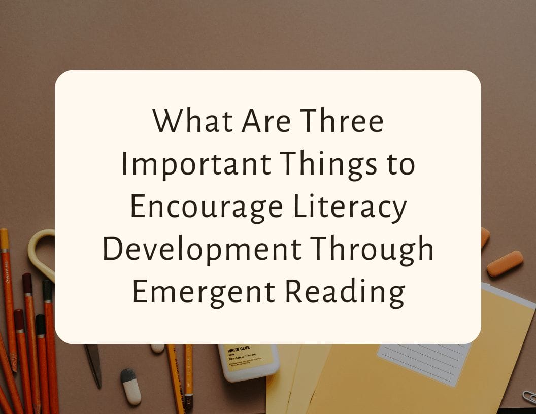 What Are Three Important Things to Encourage Literacy Development Through Emergent Reading