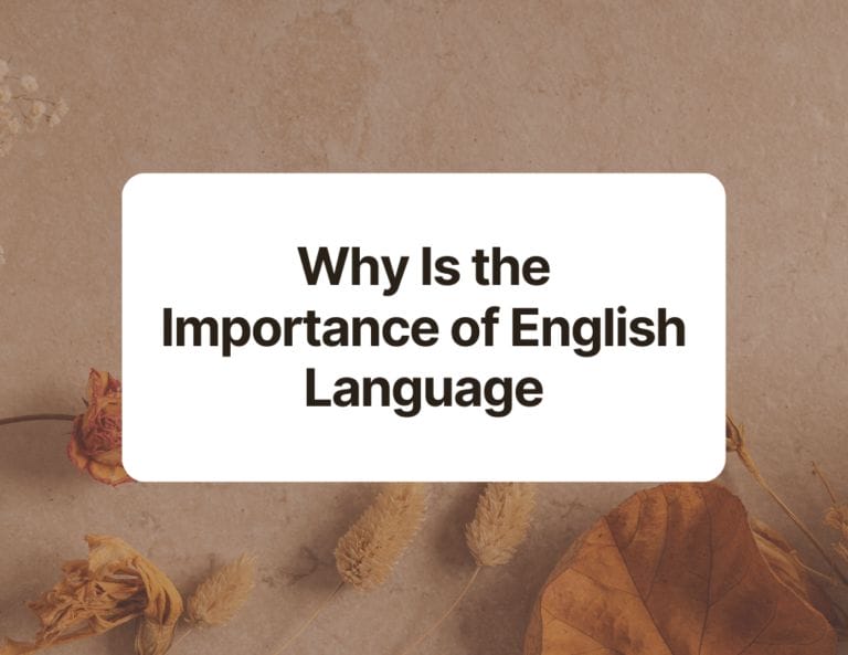 why is the importance of english language