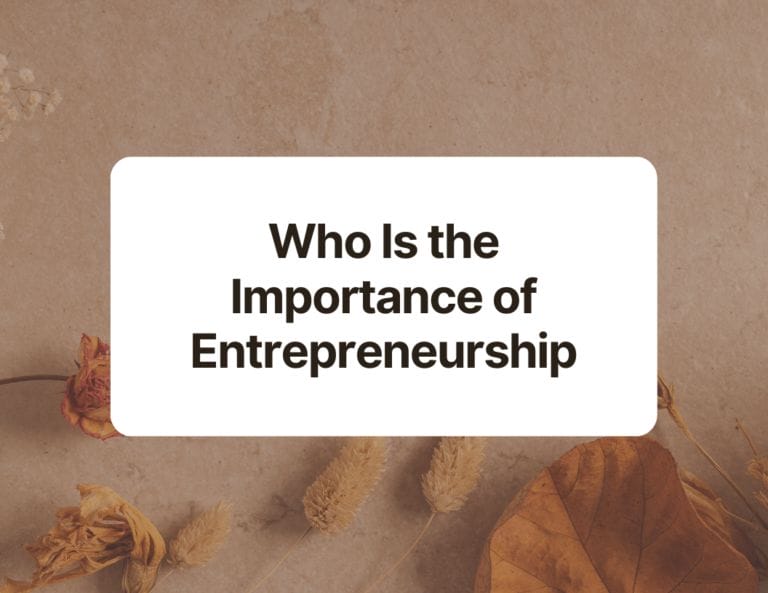 who is the importance of entrepreneurship