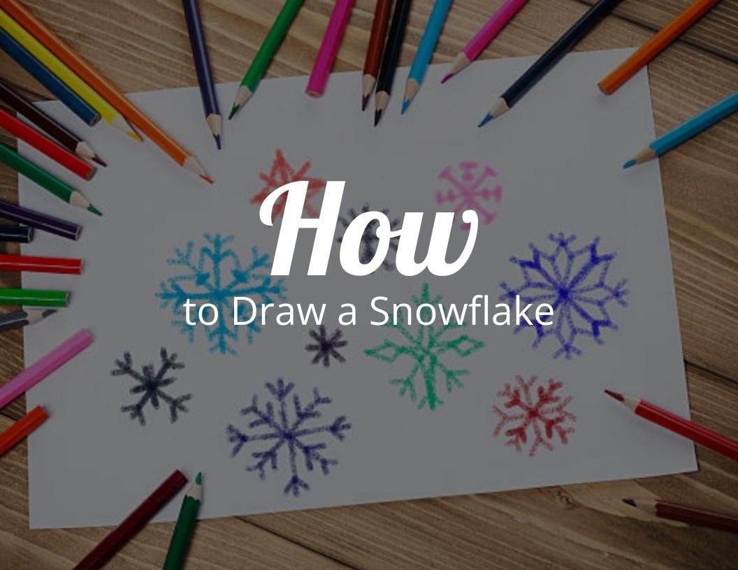 Snowflake Drawing - How To Draw A Snowflake Step By Step!