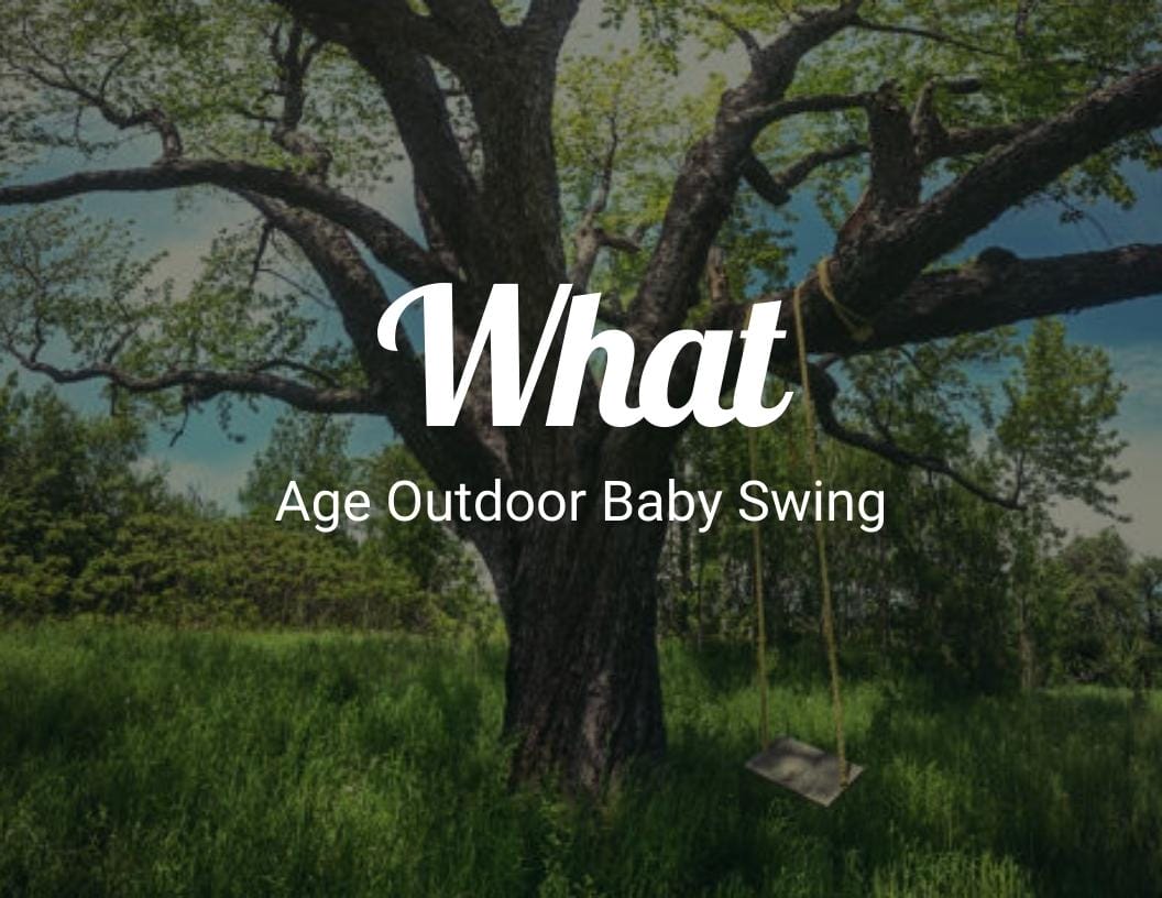 What Age Outdoor Baby Swing