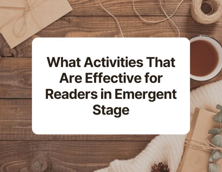 What activities that are effective for readers in emergent stage?