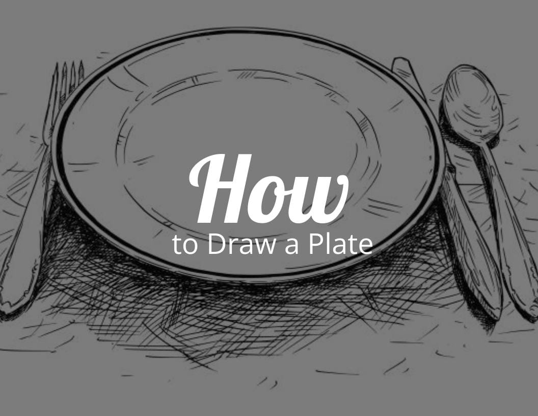 How to Draw a Plate with Free Plate Template CraftyThinking