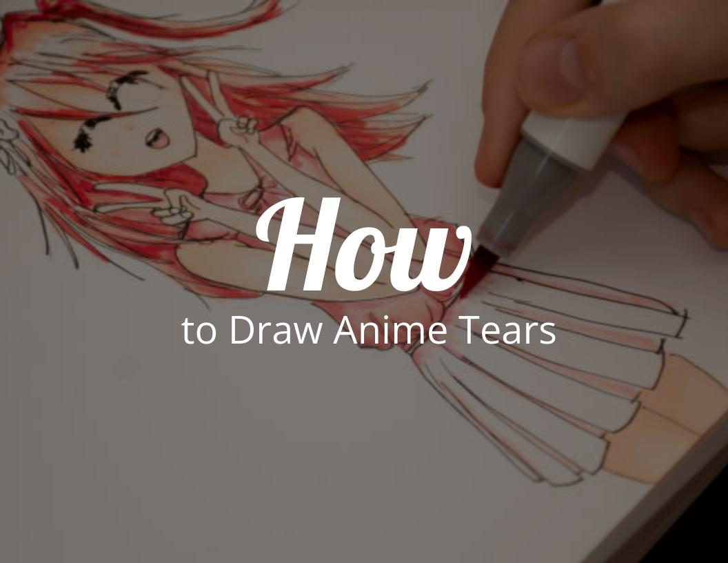 Cute crying anime girl eyes Royalty Free Vector Image