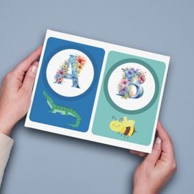 Printable Watercolor Letter Naming Alphabet Flash Cards
