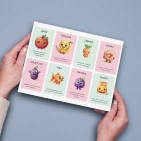 Printable Funny Alphabet Food Flashcards