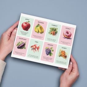 Printable Food Flash Cards