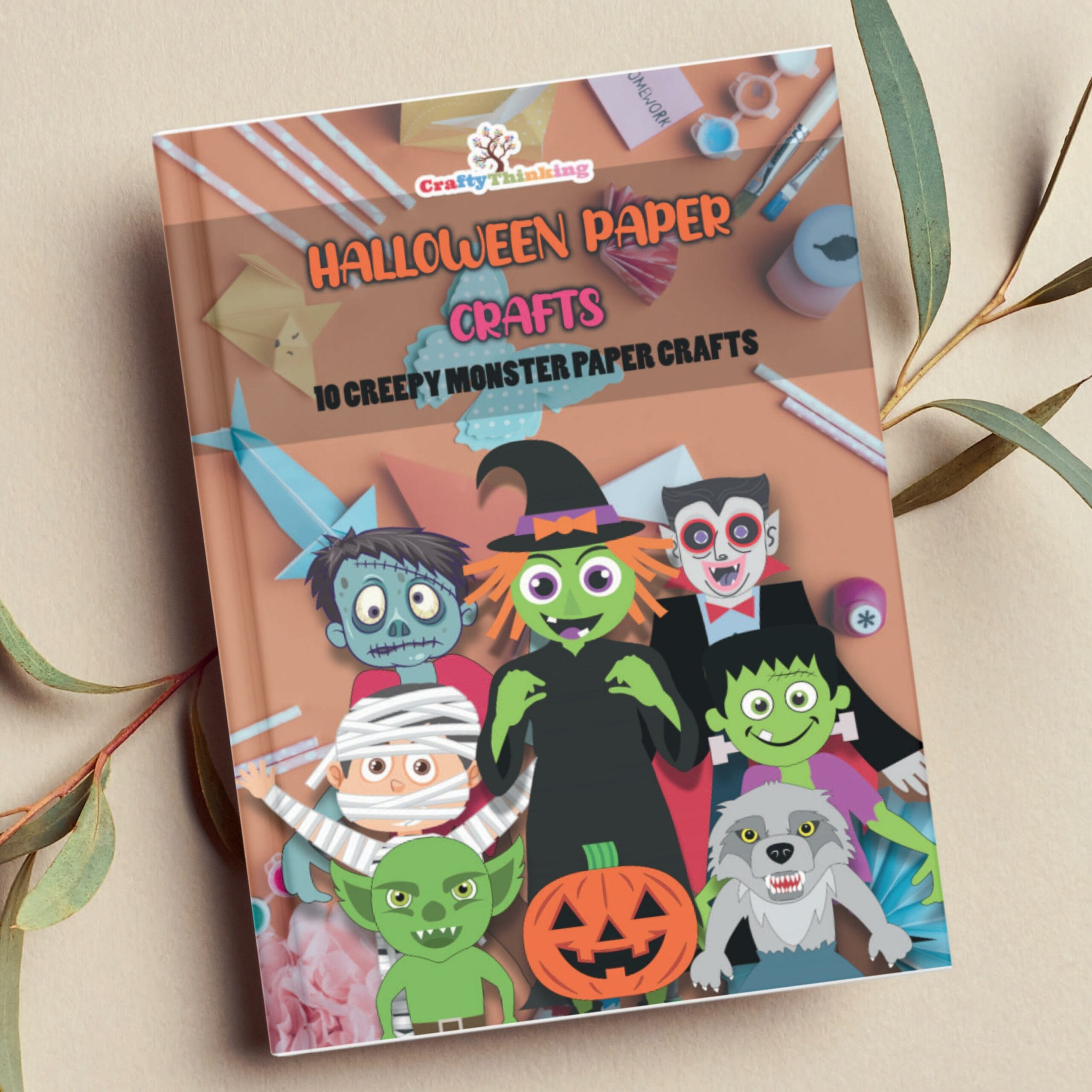 Halloween Paper Crafts for Kids Printables: Spooky Fun! - CraftyThinking