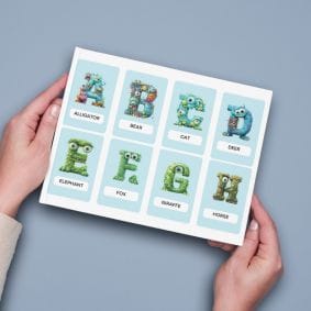 Printable Monster Alphabet Flash Cards
